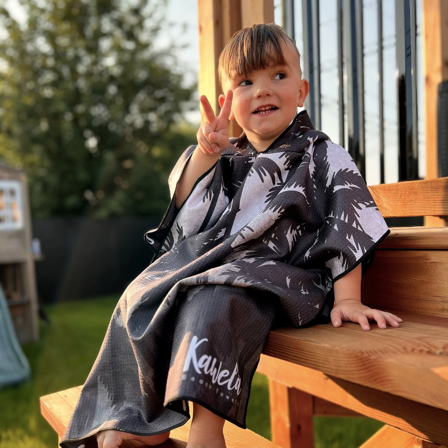 Poncho en microfibre pour enfants - Andros Town - Kawelä